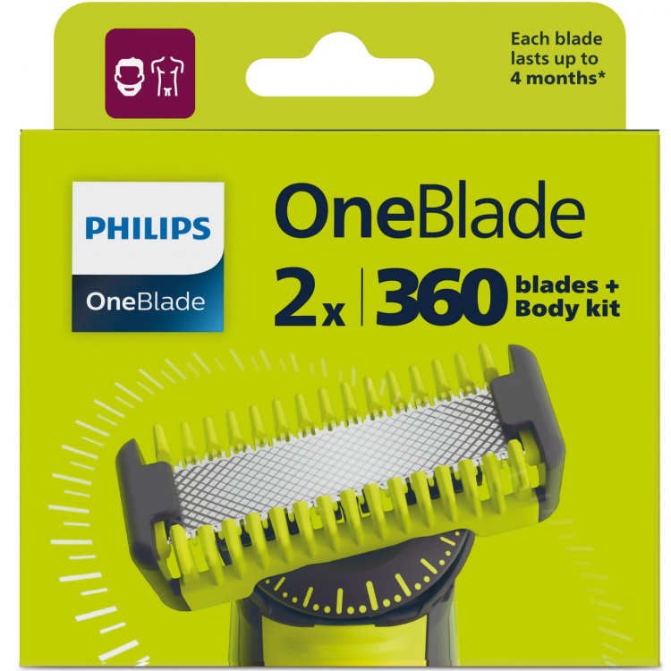 Philips OneBlade Ersättningsblad QP624/50 2-pack