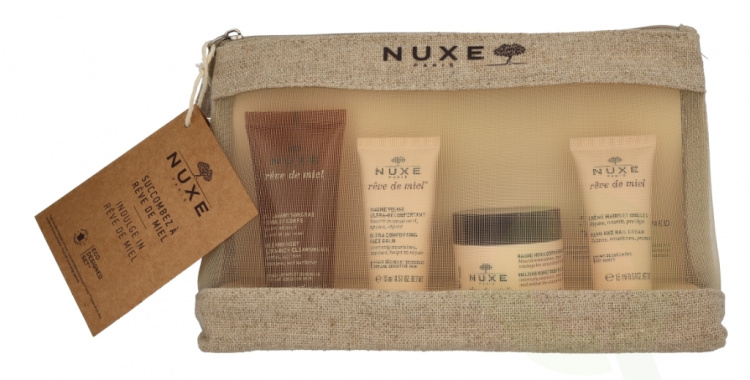 Nuxe Reve De Miel Travel Kit 90 ml Face and Body Wash 30 ml/Face Balm 15 ml/Melting Body Oil Balm 30 ml/Hands and Nails Cream 15 ml