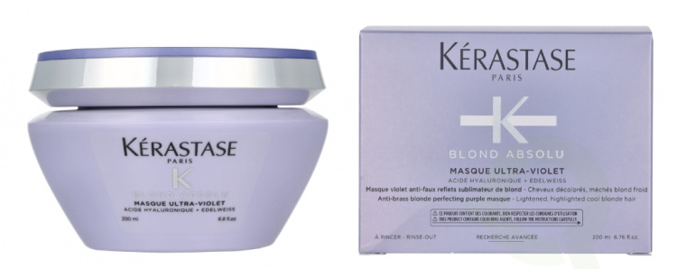 Kerastase Blond Absolu Masque Ultra-Violet 200 ml Lightened Highlighted Cool Blonde Hair