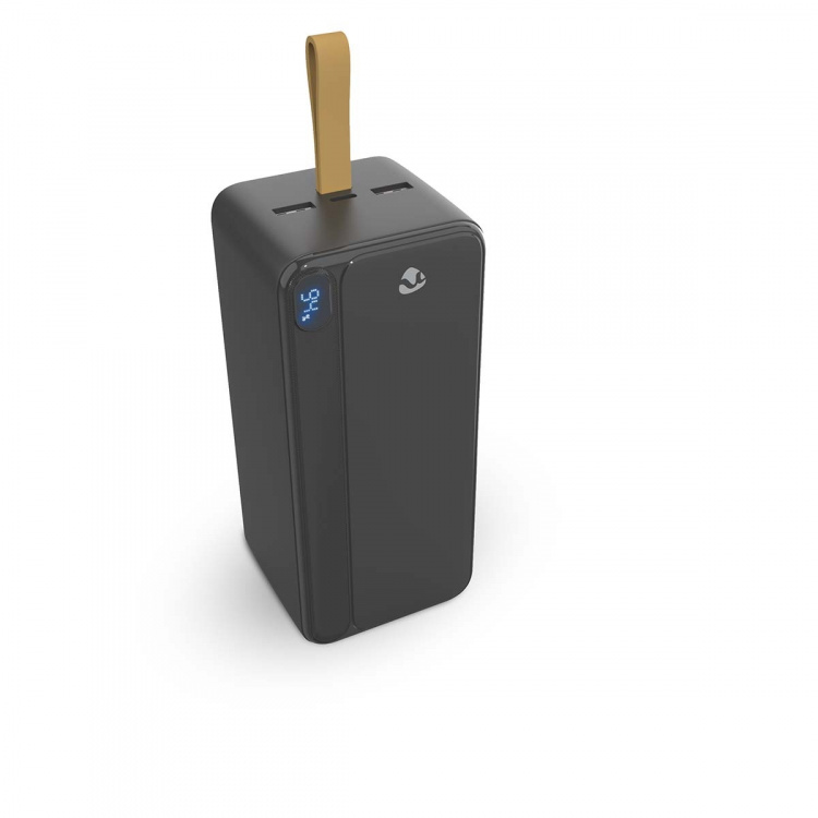 Nedis Powerbank | 30000 mAh | 1.5 / 1.67 / 2.0 / 2.22 / 3.0 A | Antal utgångar: 3 | Utgångsanslutning: 1x USB-C™ / 2x USB-A | Ingångsanslutning: 1x USB-C™ | PD3.0 20W | Litium-polymer | Display