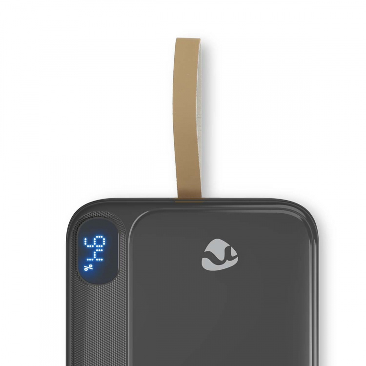 Nedis Powerbank | 30000 mAh | 1.5 / 1.67 / 2.0 / 2.22 / 3.0 A | Antal utgångar: 3 | Utgångsanslutning: 1x USB-C™ / 2x USB-A | Ingångsanslutning: 1x USB-C™ | PD3.0 20W | Litium-polymer | Display