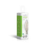 Nedis LED-lampa Lampa E14 | Ljus | 2.2 W | 470 lm | 2700 K | Varm Vit | Retrostil | 1 st. | Tydlig