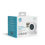 Nedis SmartLife Utomhus Kamera | Spotlight | 3MP Full HD 1296p | IP65 | microSD (ingår inte) / Molnlagring (tillval) / Onvif | 5 V DC | Med rörelsesensor | Nattsikt | Vit