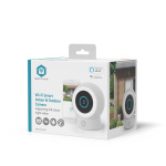 Nedis SmartLife Utomhus Kamera | Spotlight | 3MP Full HD 1296p | IP65 | microSD (ingår inte) / Molnlagring (tillval) / Onvif | 5 V DC | Med rörelsesensor | Nattsikt | Vit