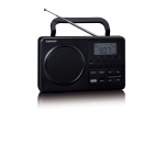 Lenco MPR-035BK Kompakt bärbar FM-radio med LCD-skärm Svart