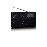 Lenco MPR-035BK Kompakt bärbar FM-radio med LCD-skärm Svart