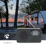 Nedis FM-radio | Portabel design | FM | Accu Powered / USB ström | Digital | 2 W | Skärmstorlek: 1.77 