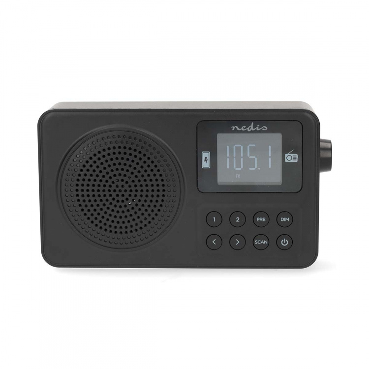 Nedis FM-radio | Portabel design | FM | Accu Powered / USB ström | Digital | 2 W | Skärmstorlek: 1.77 
