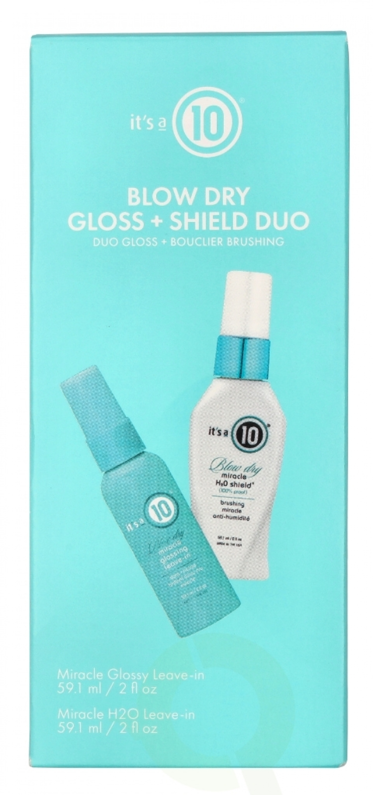 It\'s a 10 Blow Dry Gloss & Shield Duo Set 118.2 ml Leave-in 59,1ml/H2O Shield 59,1ml