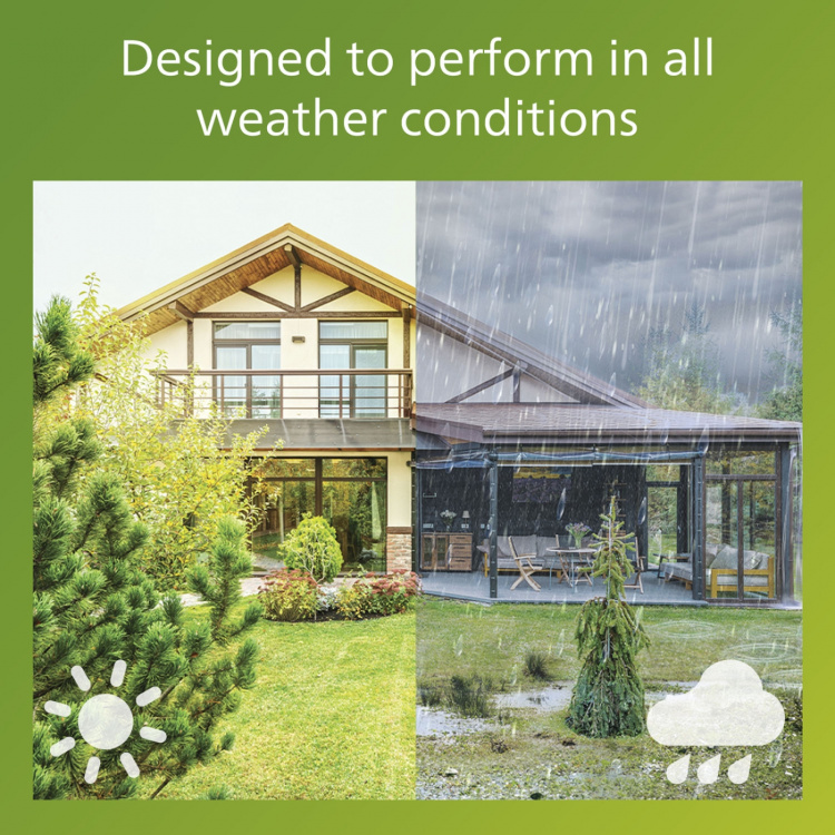 Philips Blaise Vägglampa Solcell LED 250/20lm Svart