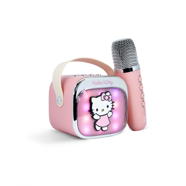 HELLO KITTY Karaokehögtalare med Mikrofon Hello Kitty Popsing LED