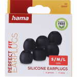 Hama Ersättningsöronkuddar Silicone 6-Pack Svart Hama Ersättningsöronkuddar Silicone 6-Pack Svart