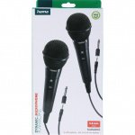 Hama Mikrofon Karaoke Dynamisk Mono 2-Pack Svart