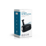 Nedis Nödradio | Bordsdesign | AM / FM | Powerbank funktion | Accu Powered / Handvev / USB ström | Svart Nedis Nödradio | Bordsdesign | AM / FM | Powerbank funktion | Accu Powered / Handvev / USB ström | Svart