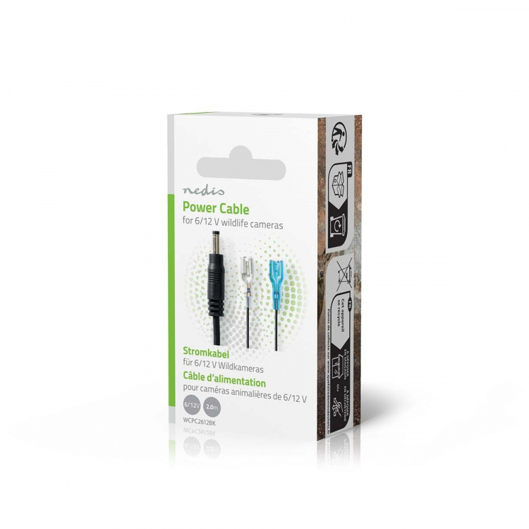 Nedis Strömkabel | DC Hona | F1 | Rak | Rak | Koppar | 2.00 m | Rund | PVC | Svart | Gift Box with Euro Lock