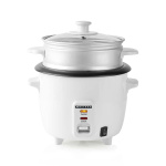 MELISSA Riskokare | 0,6 l | 300 W | Non stick-beläggning | Avtagbar skål | Ångkorg | Varmhållningsfunktion | Automatisk avstängning | Vit MELISSA Riskokare | 0,6 l | 300 W | Non stick-beläggning | Avtagbar skål | Ångkorg | Varmhållningsfunktion | Automatisk avstängning | Vit