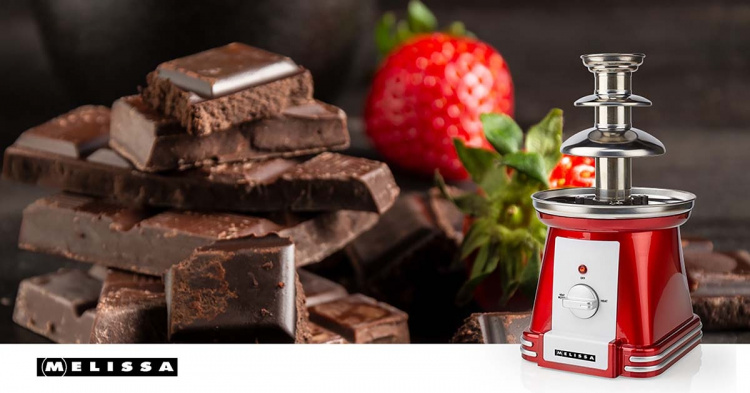 MELISSA Chokladfontän | 90 B | 32 cm | 3 metallnivåer | Röd / Vit MELISSA Chokladfontän | 90 B | 32 cm | 3 metallnivåer | Röd / Vit