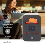 Nedis Powerbank | 30000 mAh | 1.5 / 2.0 / 3.0 / 5.0 A | Antal utgångar: 4 | Utgångsanslutning: 2x USB-A / 2x USB-C™ | Ingångsanslutning: 1x USB-C™ | PD3.0 100W / QC3.0 | Litium-polymer | Display