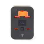 Nedis Powerbank | 30000 mAh | 1.5 / 2.0 / 3.0 / 5.0 A | Antal utgångar: 4 | Utgångsanslutning: 2x USB-A / 2x USB-C™ | Ingångsanslutning: 1x USB-C™ | PD3.0 100W / QC3.0 | Litium-polymer | Display