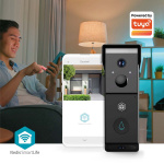 Nedis Smartlife Video Porttelefon | Batteridriven | 2x Full HD 1080p | microSD (ingår inte) / Molnlagring (tillval) | IP54 | Med rörelsesensor | Nattsikt | Svart