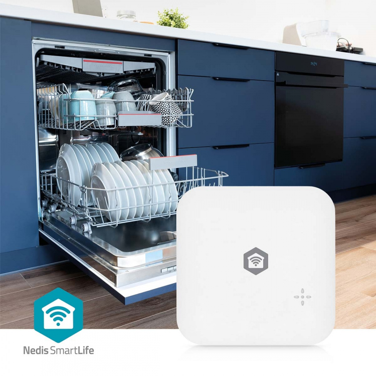 Nedis SmartLife Water Detector | Wi-Fi | Batteridriven | Förlängning ingår | Max. batteritid: 24 Månader | 80 dB | Vit