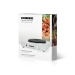 MELISSA Elektrisk värmeplatta | 1500 W | Ø 18,5 cm | 6 värmeinställningar | halkfria fötter | vit