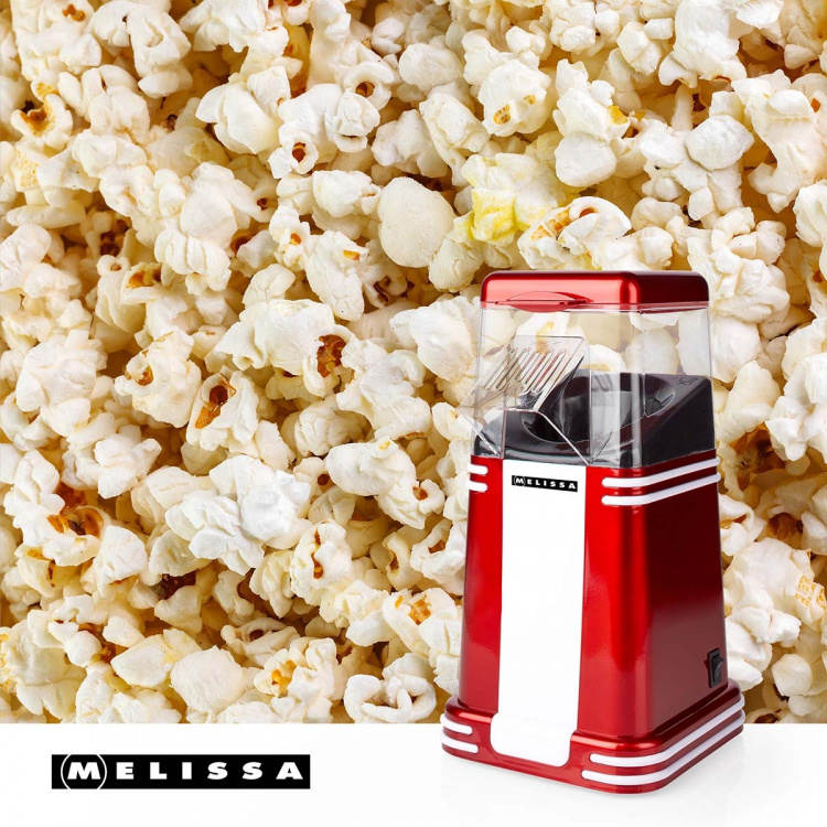 MELISSA Popcornmaskin | 60 g | 1200 W | 2 - 4 min | Röd/vit