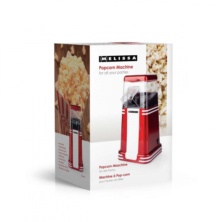MELISSA Popcornmaskin | 60 g | 1200 W | 2 - 4 min | Röd/vit