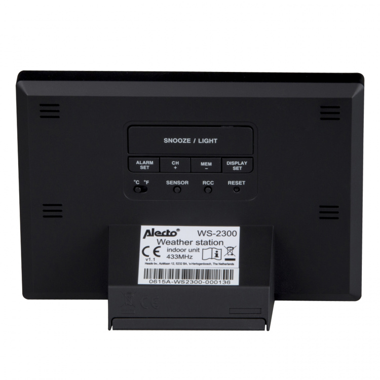 Alecto Väderstation med trådlös sensor Svart