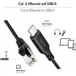 LogiLink USB-C till Nätverkskabel RJ45 1 Gbps Aktiv 2 m
