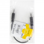 LogiLink Audiokabel 3,5mm-hane - 3,5mm-hane Stereo 0,2m Svart