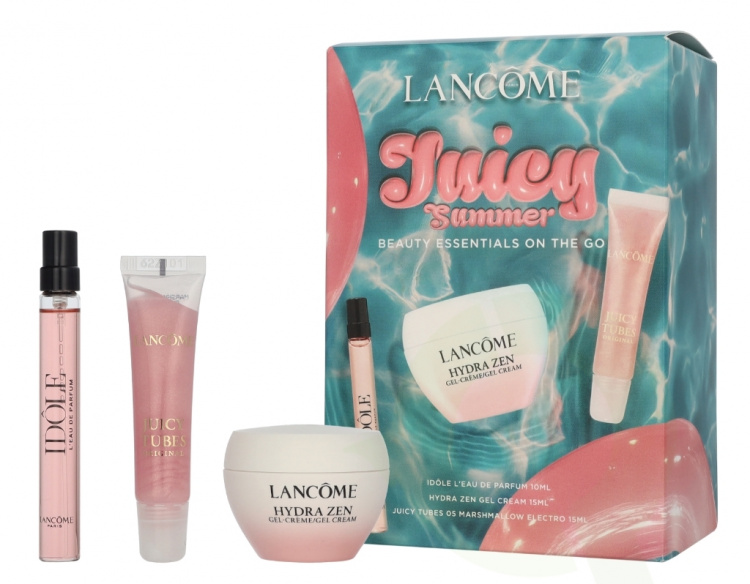 Lancome Juicy Summer Essentials Giftset 40 ml Idole Edp Spray 10ml/Hydra Zen Gel Cream 15ml/Juicy Tubes 05 Marshmallow Electro 15ml