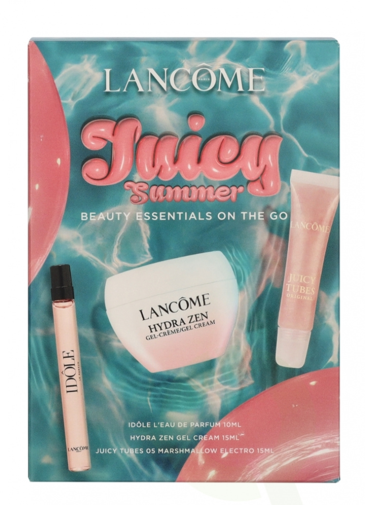 Lancome Juicy Summer Essentials Giftset 40 ml Idole Edp Spray 10ml/Hydra Zen Gel Cream 15ml/Juicy Tubes 05 Marshmallow Electro 15ml