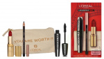 L\'Oreal I Am Worth It Red Set 15 ml Mascara 9ml/Black pencil 1.2ml/Satin Lipstick Red Passion 297 4.8 gr