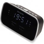AIWA Klockradio Två alarm USB ladd-uttag Svart