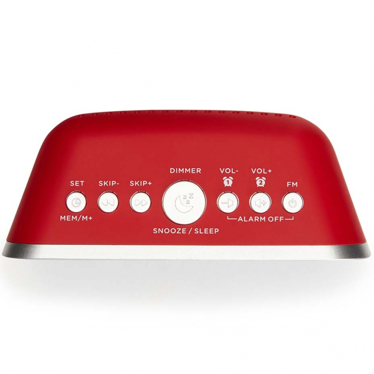 AIWA Klockradio Två alarm USB ladd-uttag Röd