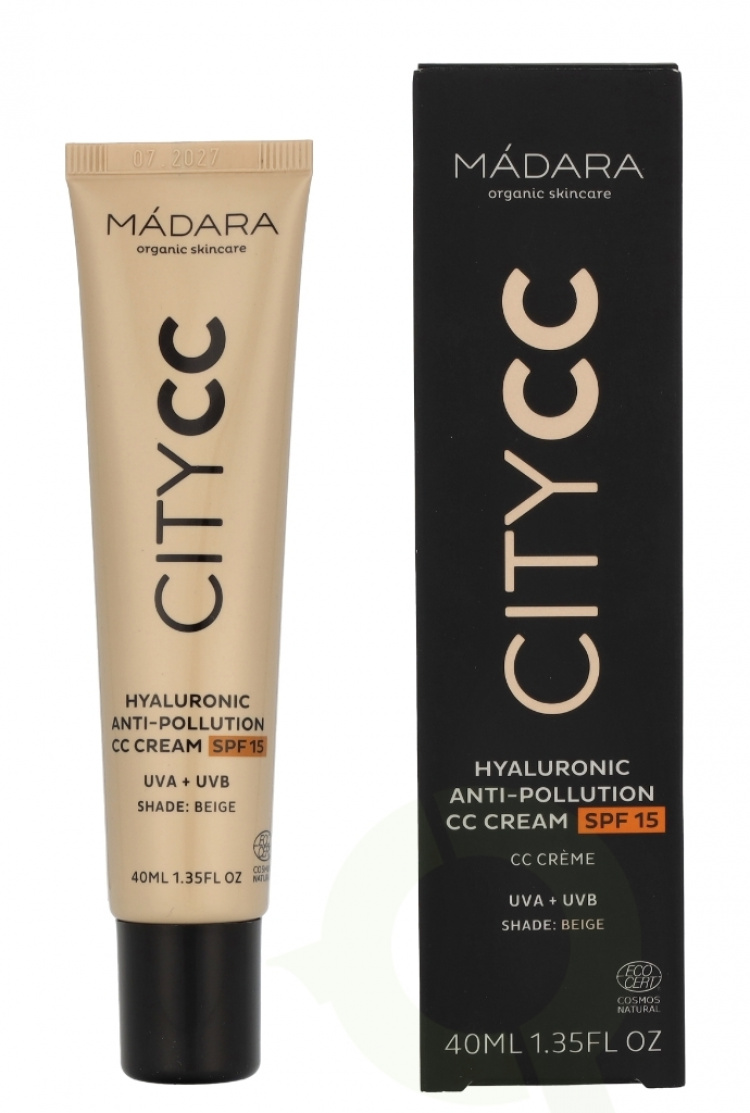 Madara CityCc Hyaluronic Anti-Pollution Cream CC SPF 40 ml 15 Beige