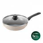 Ballarini Ledro Sautepanna med lock - Beige - 28 cm