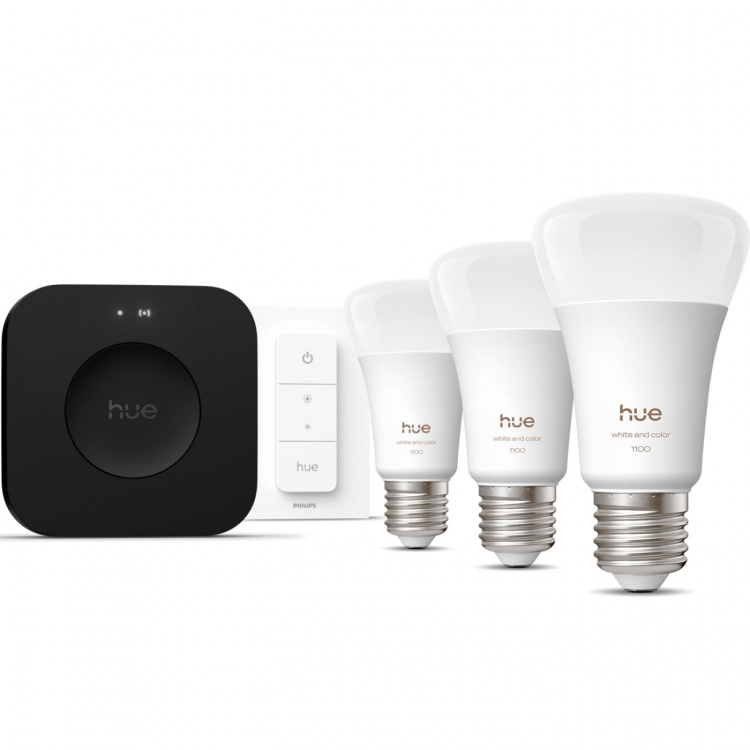 Philips Hue Startkit White and Color Ambiance 2xE27 1100lm + Hue Bridge Pro