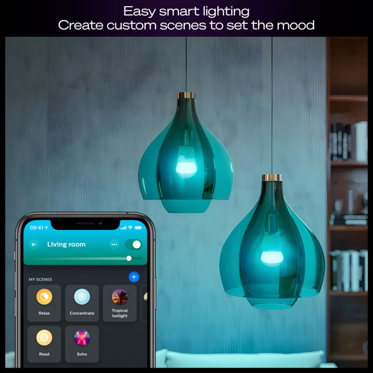 Philips Hue Startkit White and Color Ambiance 2xE27 1100lm + Hue Bridge Pro