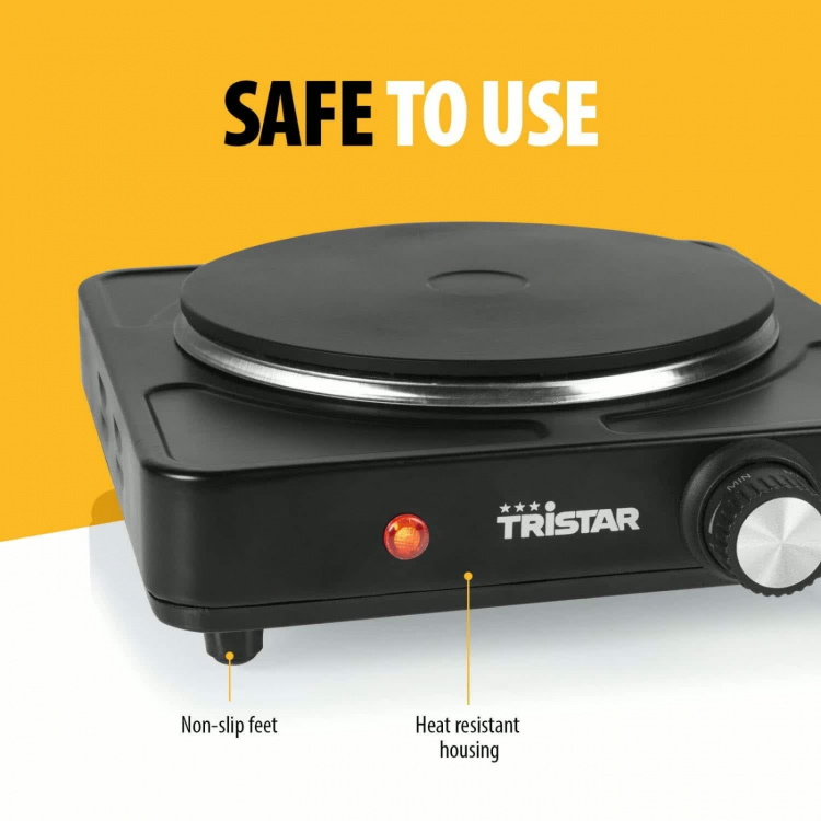 Tristar Kokplatta enkel 1500W 18,5cm - KP-6151