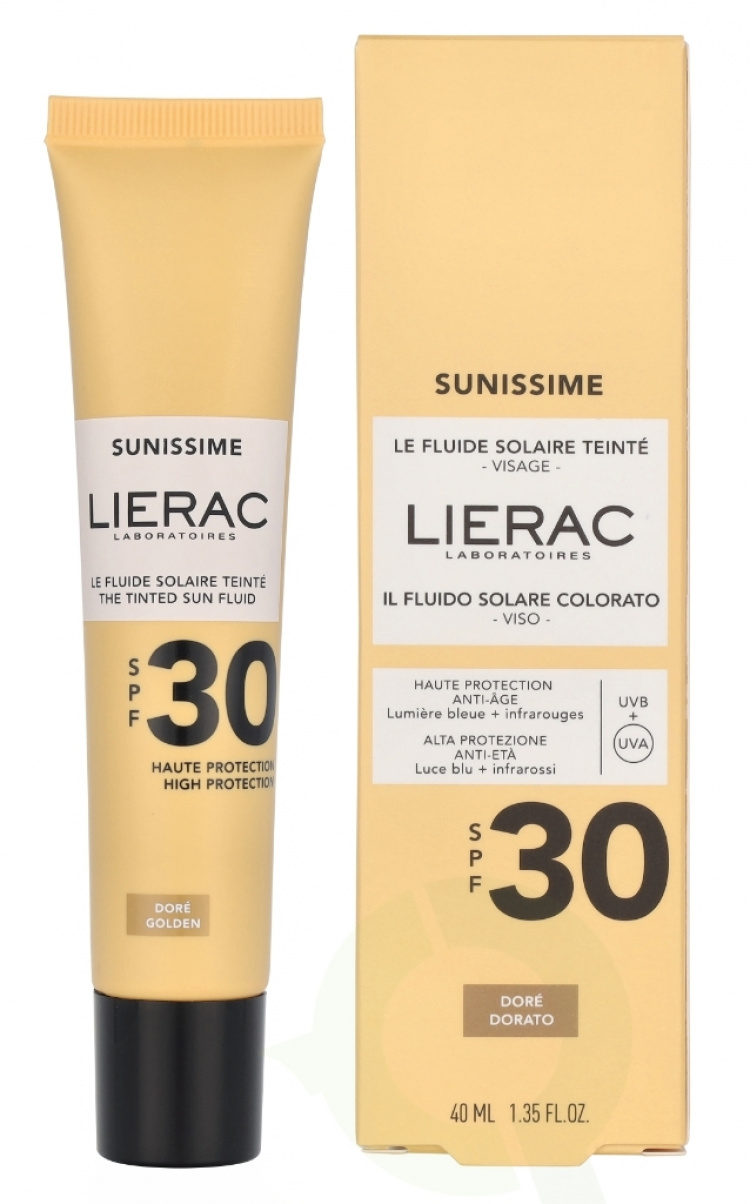 Lierac Paris Lierac Sunissime The Tinted Velvety Sun Fluid SPF30 40 ml Golden