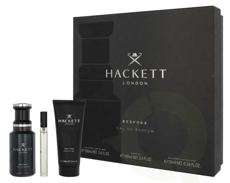 Hackett London Hackett Bespoke Giftset 210 ml Edp Spray 100 ml/Showergel 100 ml/Travel Spray 10 ml