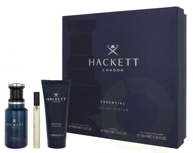 Hackett London Hackett Essential Giftset 210 ml Edp Spray 100 ml/Showergel 100 ml/Travel Spray 10 ml