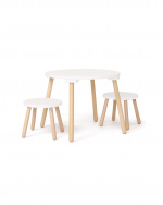 Kids Concept Pall- och bordsset - Vit - 77x77x46 cm