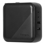 Targus PowerElite Universal 100 W 4-portars GaN-väggladdare - med reseadaptrar