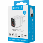 Sandberg 2in1-laddare 1xUSB-C 1xUSB 35W