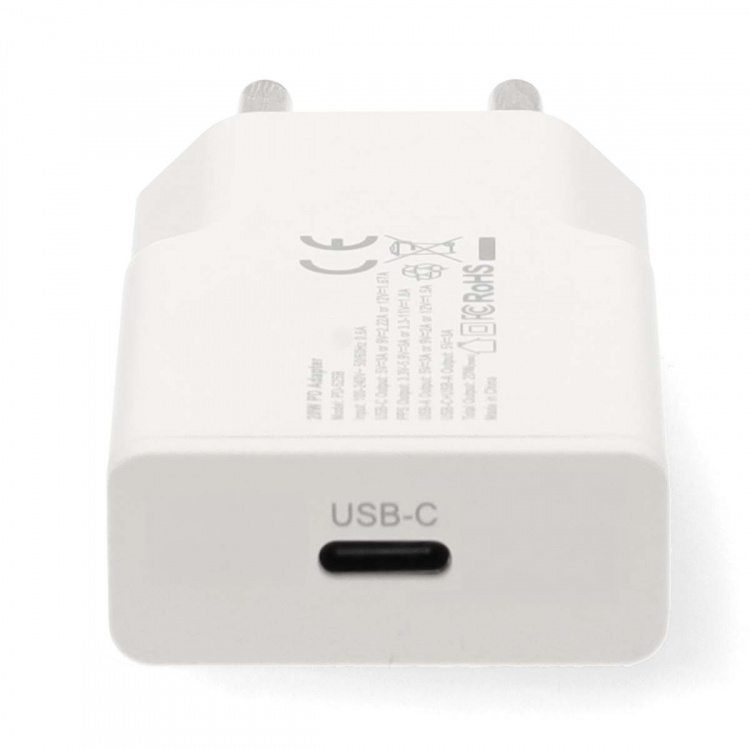 Nedis Väggladdare | 20 W | GaN | PD3.0 | Snabbladdnings funktion | 1.67 A / 2.22 A / 3.0 A | Antal utgångar: 1 | USB-C™ | Lightning 8-Pin (Lös) Kabel | 1.00 m | Automatiskt val av Spänning | Vit