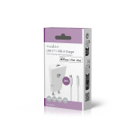 Nedis Väggladdare | 20 W | GaN | PD3.0 | Snabbladdnings funktion | 1.67 A / 2.22 A / 3.0 A | Antal utgångar: 1 | USB-C™ | Lightning 8-Pin (Lös) Kabel | 1.00 m | Automatiskt val av Spänning | Vit