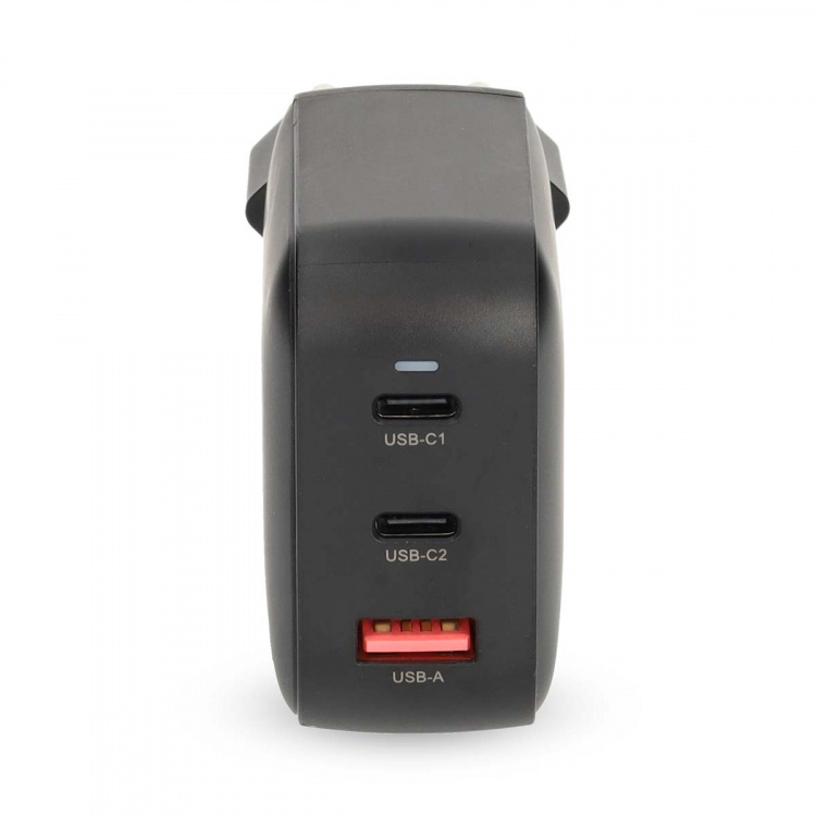 Nedis Väggladdare | 100 W | GaN | PD3.0 | Snabbladdnings funktion | 2.5 / 3.0 / 5.0 A | Antal utgångar: 3 | USB-A / 2x USB-C™ | Automatiskt val av Spänning | Svart Nedis Väggladdare | 100 W | GaN | PD3.0 | Snabbladdnings funktion | 2.5 / 3.0 / 5.0 A | Antal utgångar: 3 | USB-A / 2x USB-C™ | Automatiskt val av Spänning | Svart